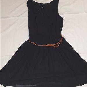 Black Dress w/ Brown Belt